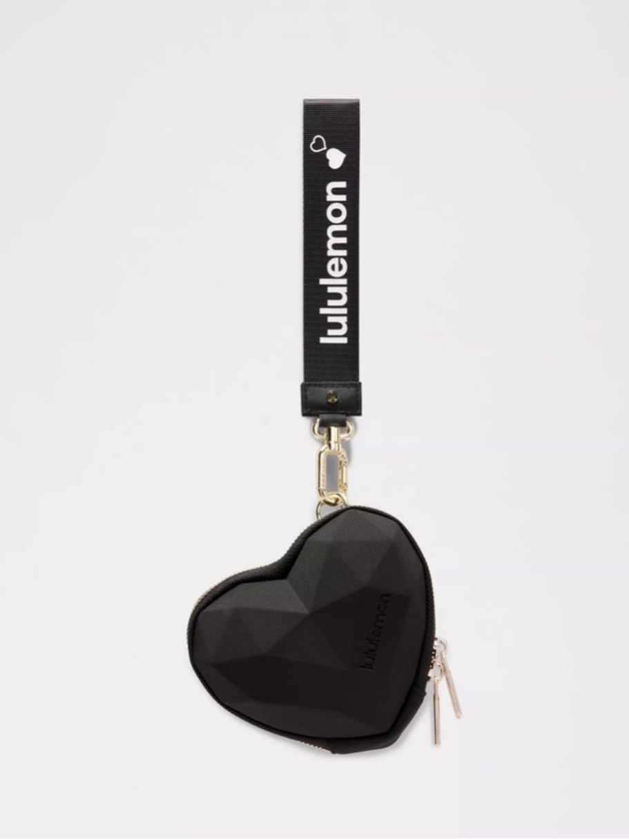 Lululemon Black Heart Wristlet Pouch